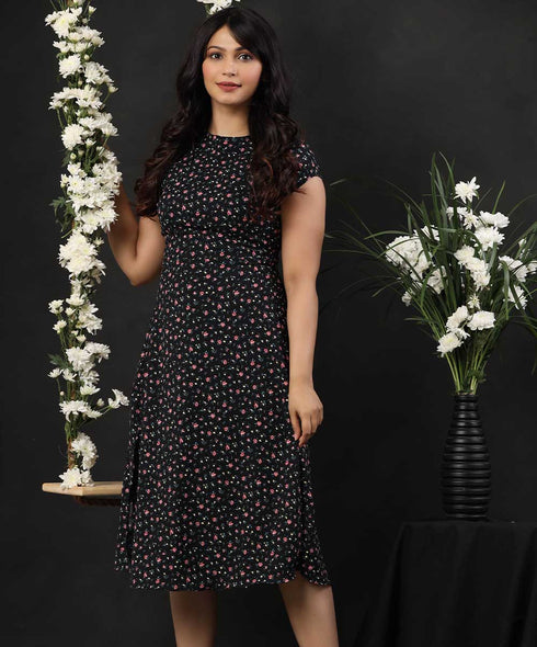 Midi Dress With Front Side Slit